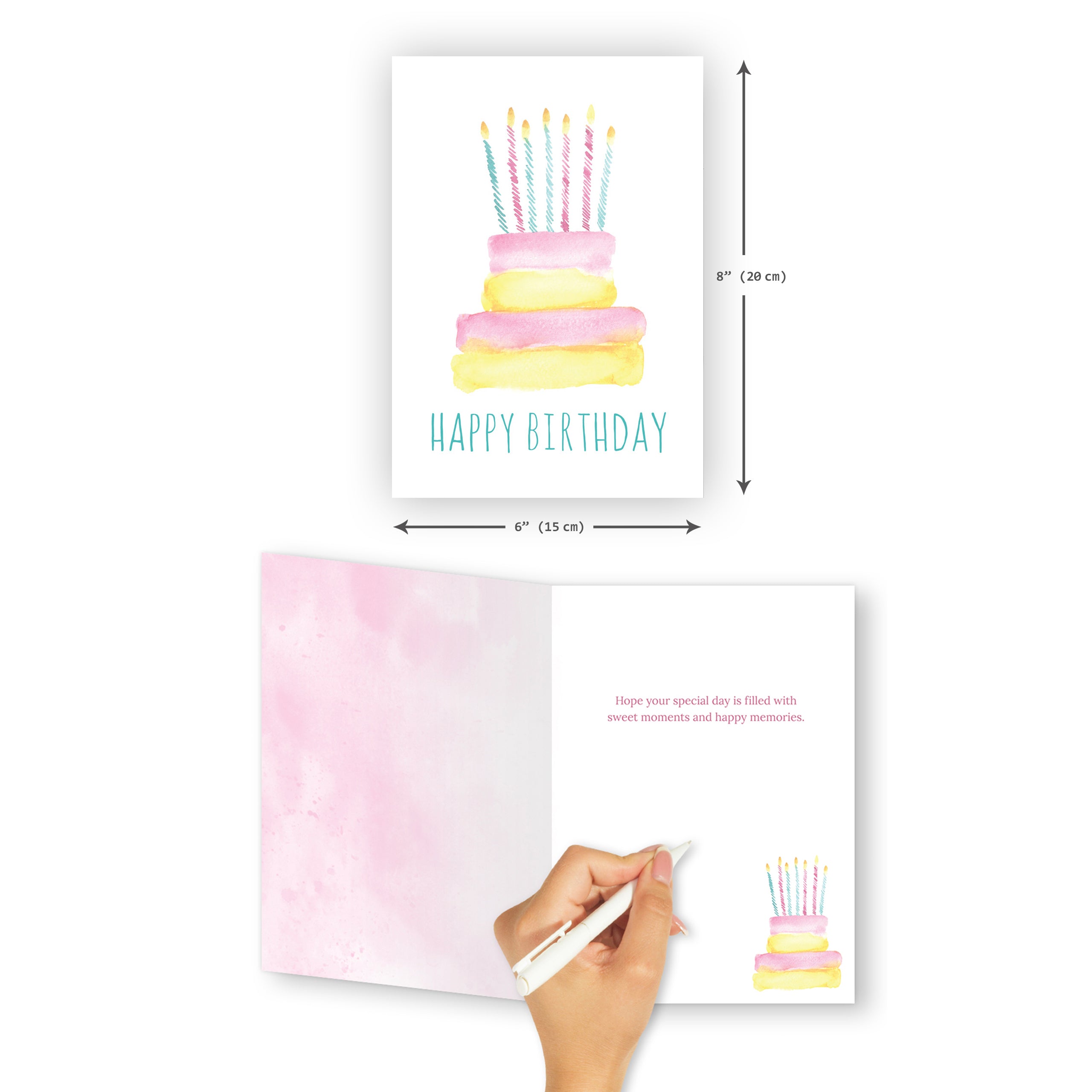 'Birthday Cake and Candles' Card - Northern Cards