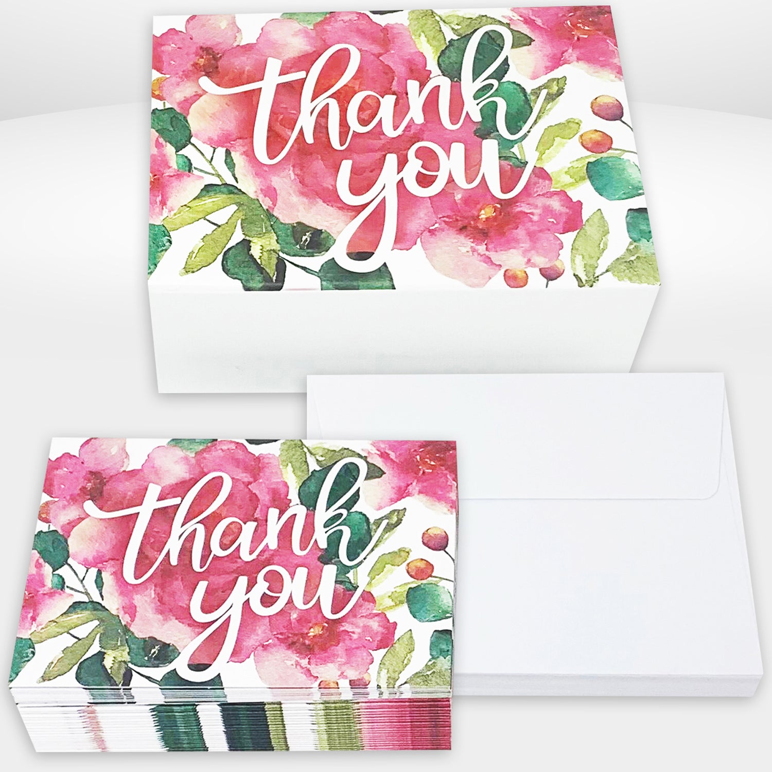 40 Boxed Folded Thank You Notes - Northern Cards