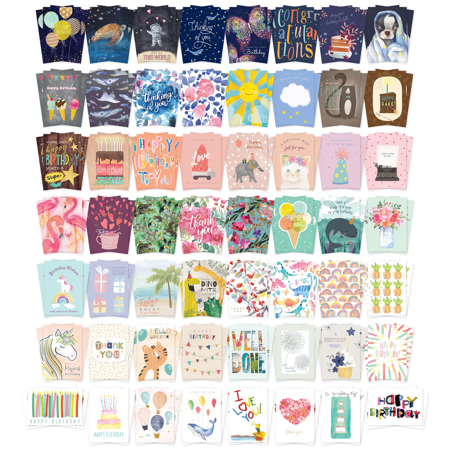 Retailer Assortment of 168 Individually-Priced All-Occasion Cards - 3 of Each Card - Northern Cards