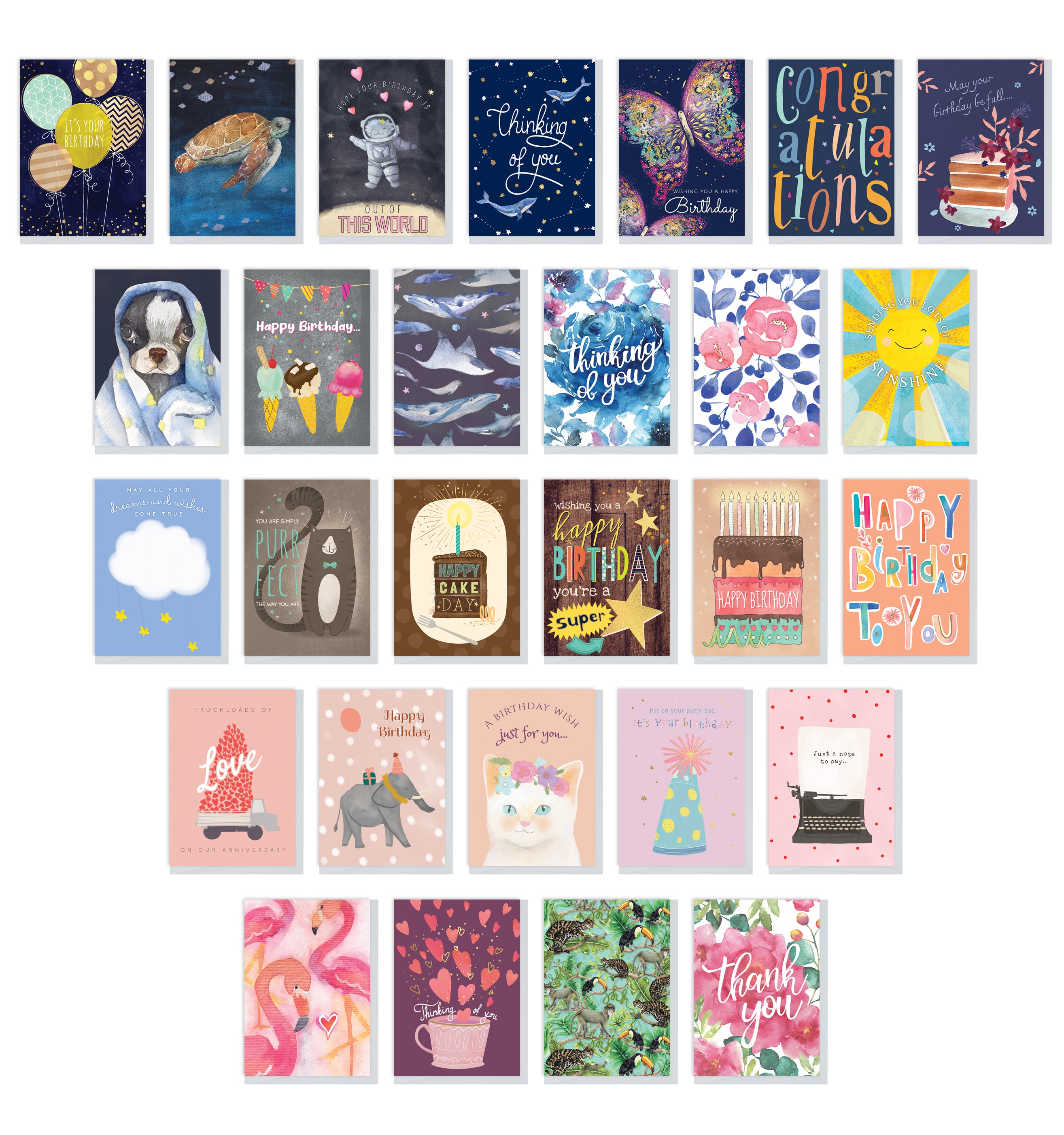 Retailer Assortment of 168 Individually-Priced All-Occasion Cards - 3 of Each Card - Northern Cards