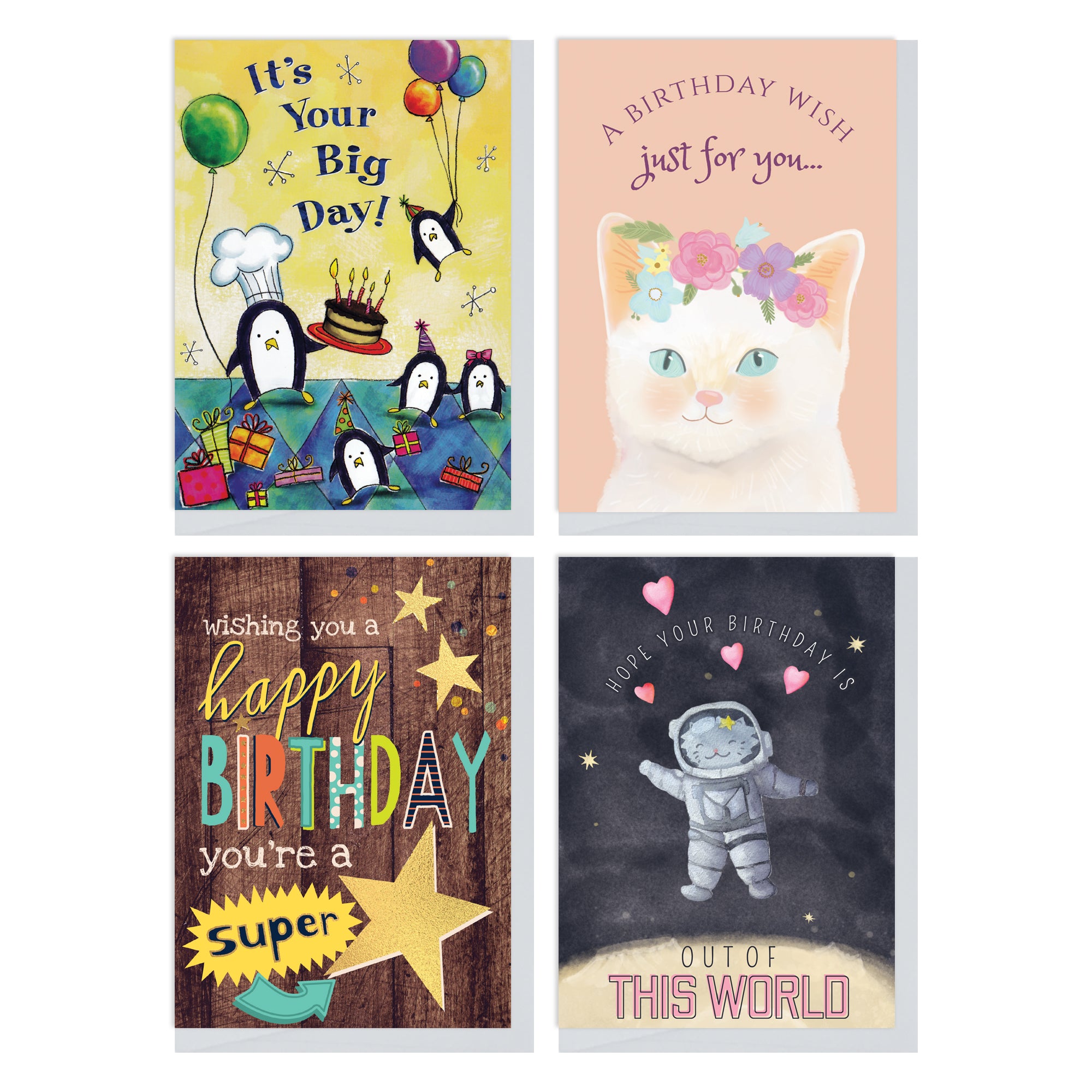 Children's Birthday Card Assortment Boxset (8 Cards) - Version 1 - Northern Cards