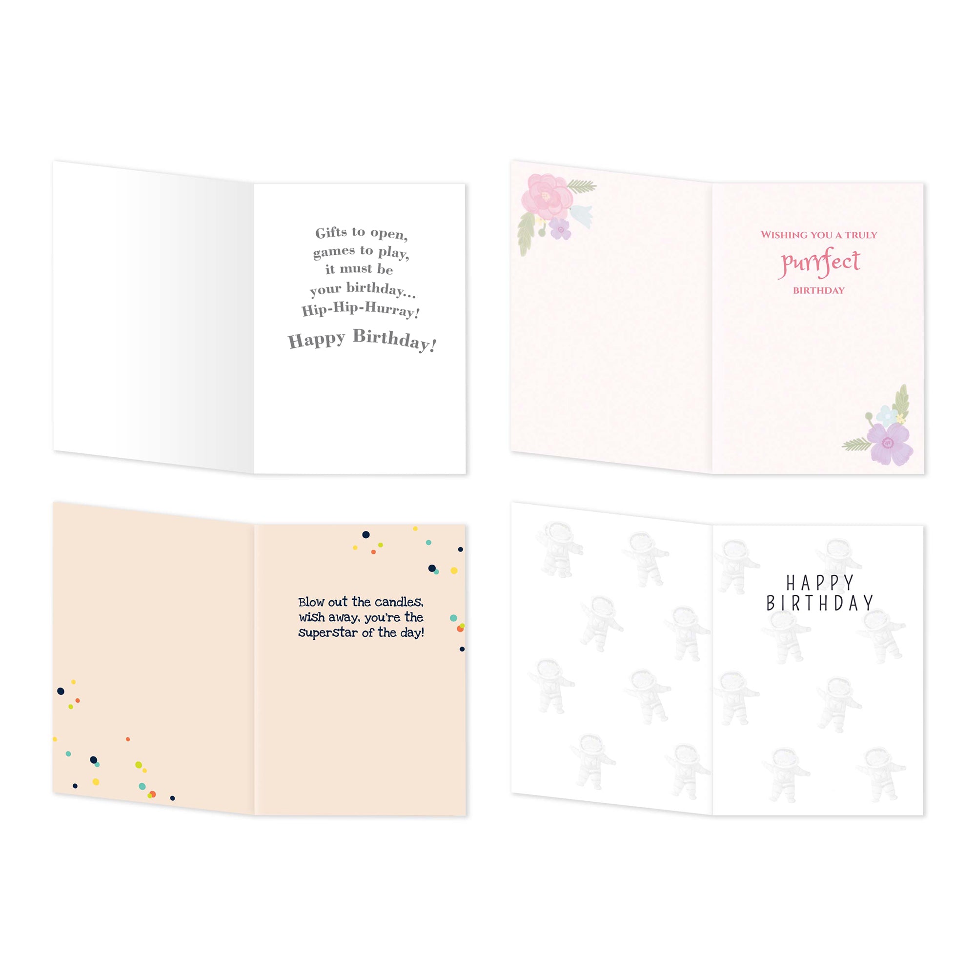 Children's Birthday Card Assortment Boxset (8 Cards) - Version 1 - Northern Cards