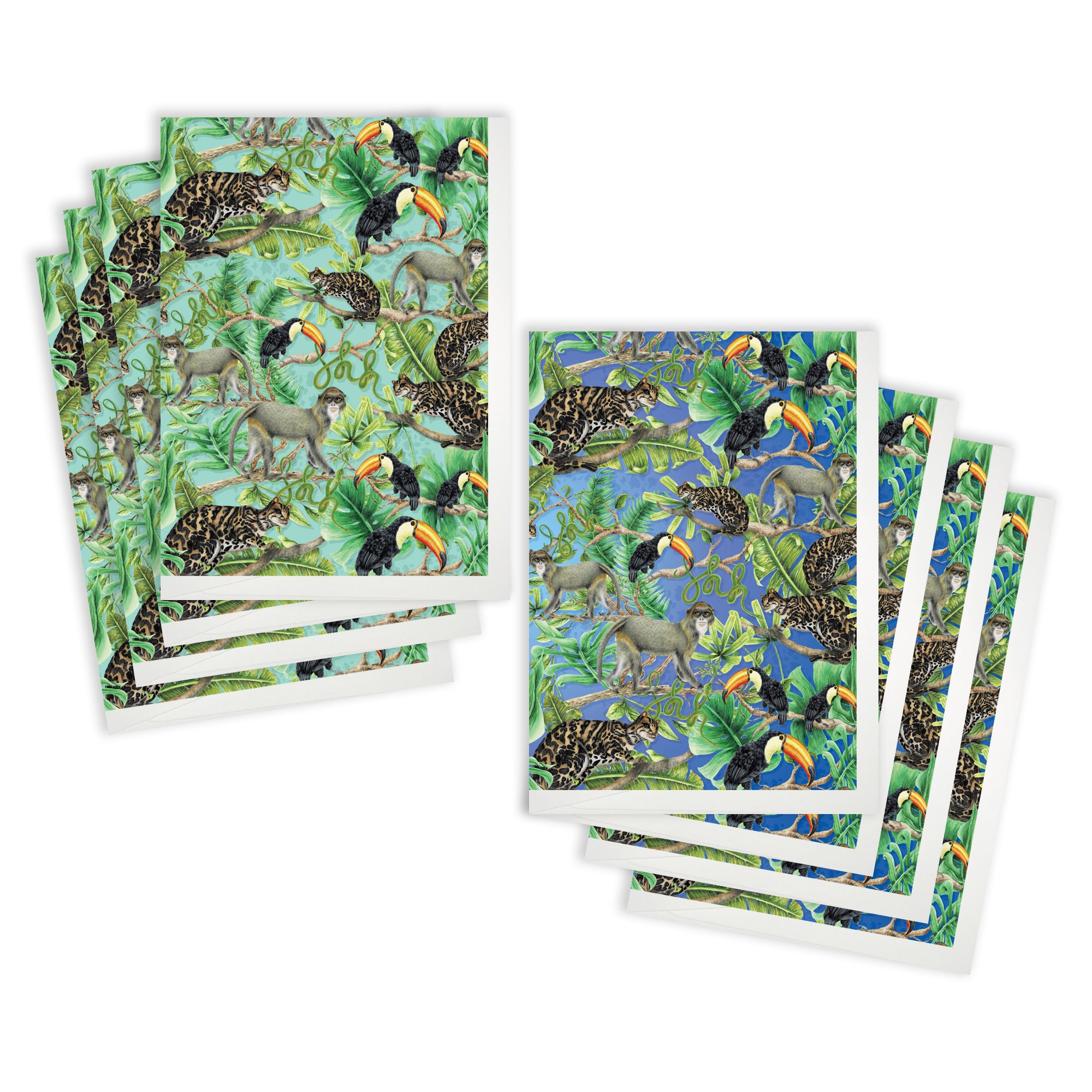 Boxed Set of 16 Jungle Cards - 4 of Each Design - Northern Cards