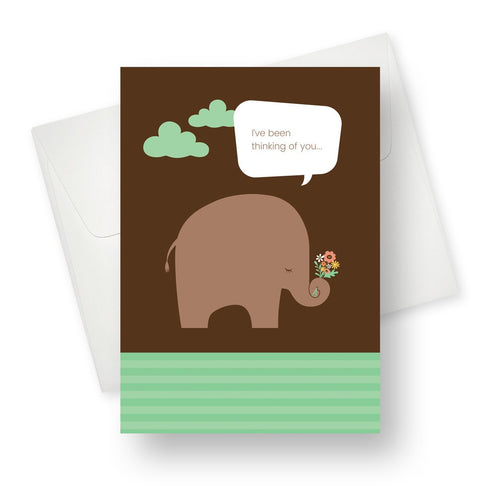'Elephant Flowers' Friendship Card - Northern Cards