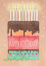 'Layered Cake' Birthday Card - Northern Cards