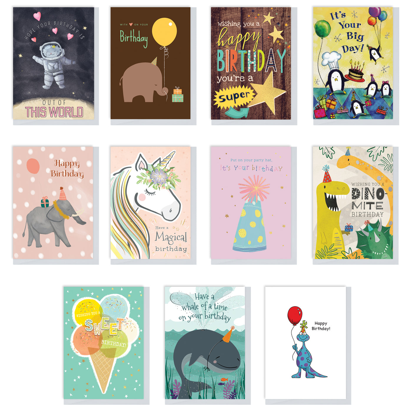 Birthday Card Assortment Box Set (11 Cards) - Version 2– Northern Cards