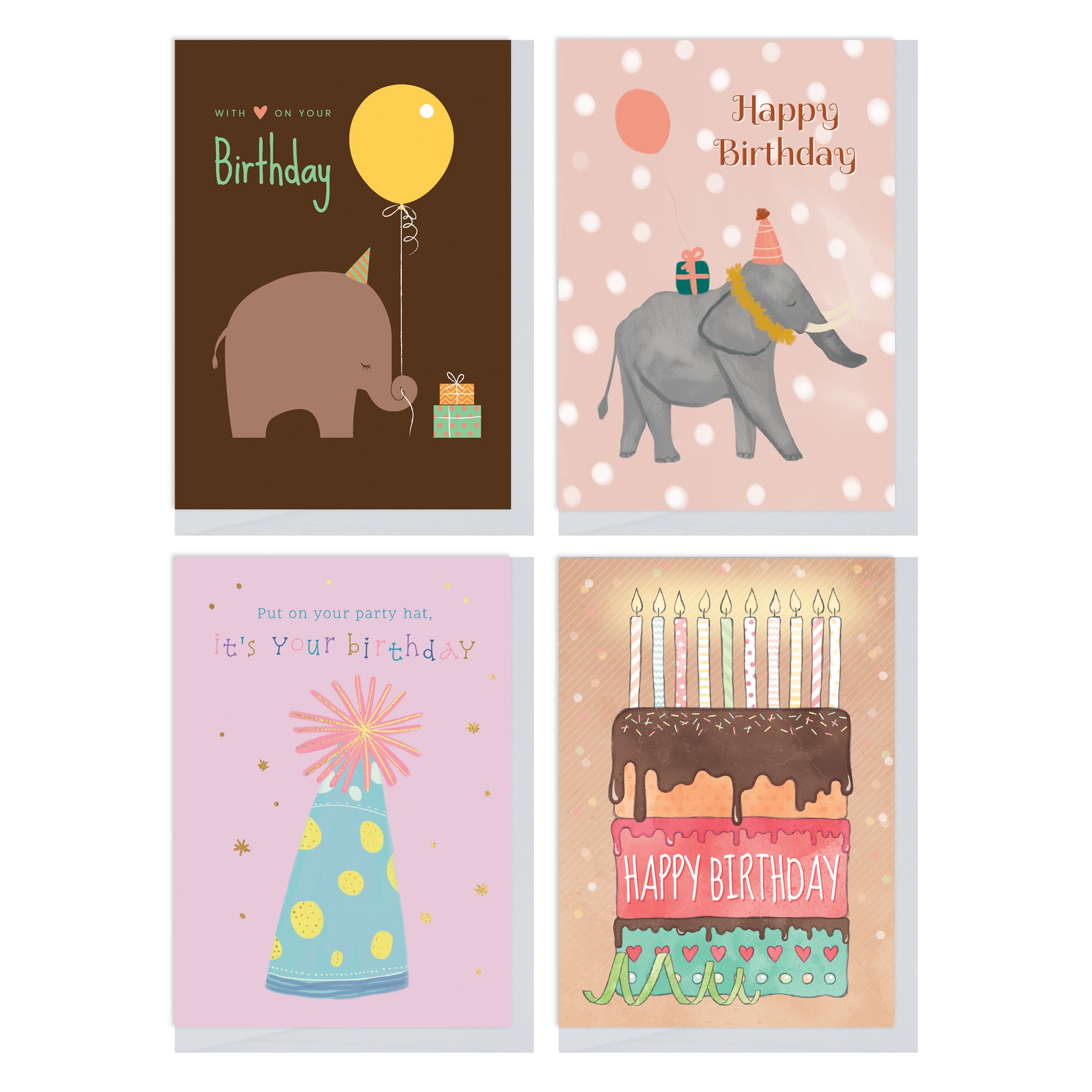 Children's Birthday Card Assortment Boxset (8 Cards) - Version 1 - Northern Cards