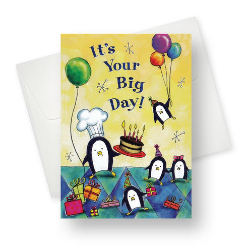 'Penguin Party‘ Birthday Card - Northern Cards